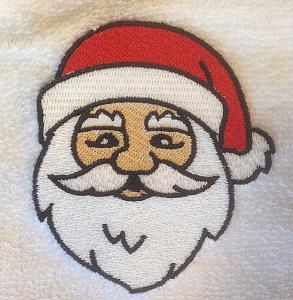 Handtuch mit Weihnachtsmannkopf